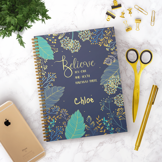 Believe You Can A5 or A4 Personalised Notebook