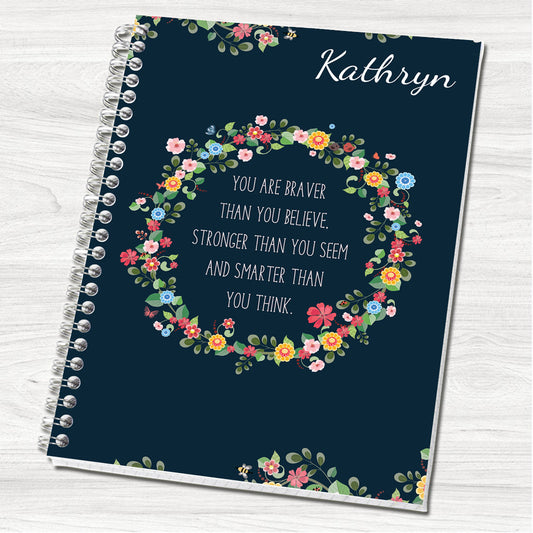 Be Brave A5 or A4 Pesonalised Notebook
