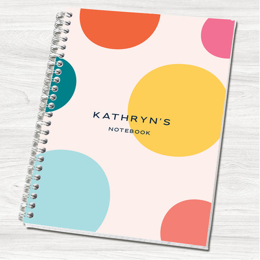 Spots Personalised A5 Notebook
