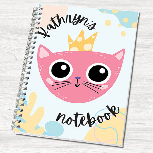Cat A5 or A4 Personalised Notebook