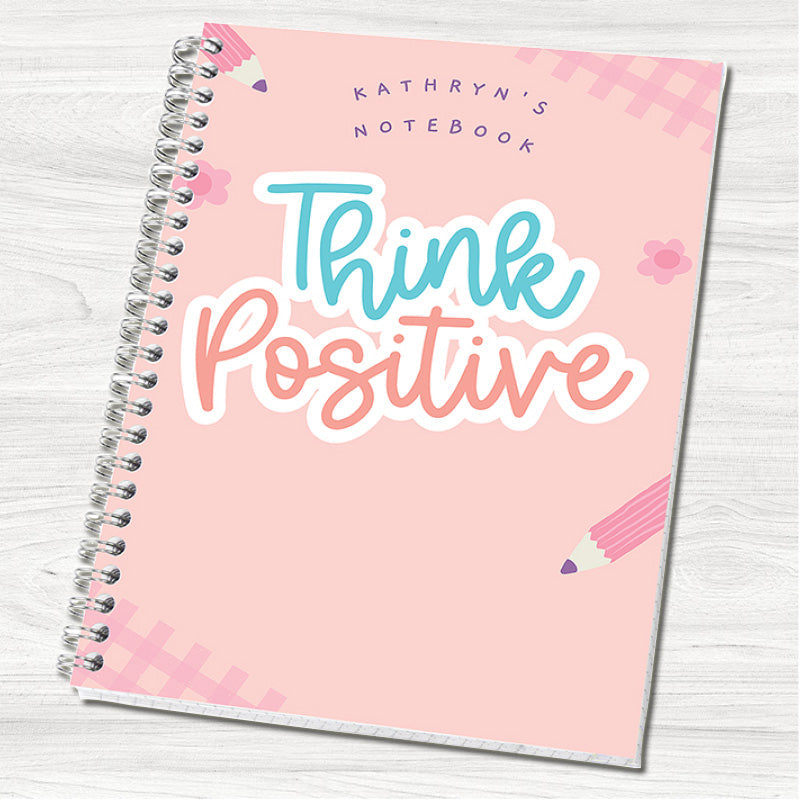 Think Positive A5 Personalised Notebook