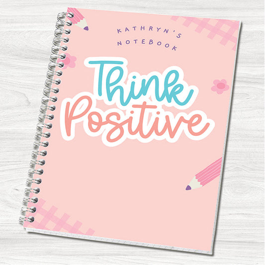 Think Positive A5 Personalised Notebook