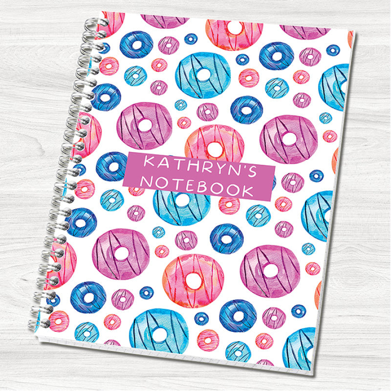Donuts A5 Personalised Notebook