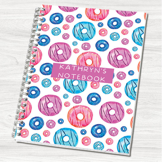 Donuts A5 Personalised Notebook